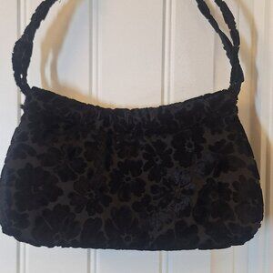 Black Velvet Evening Bag Small Shoulder Clutch